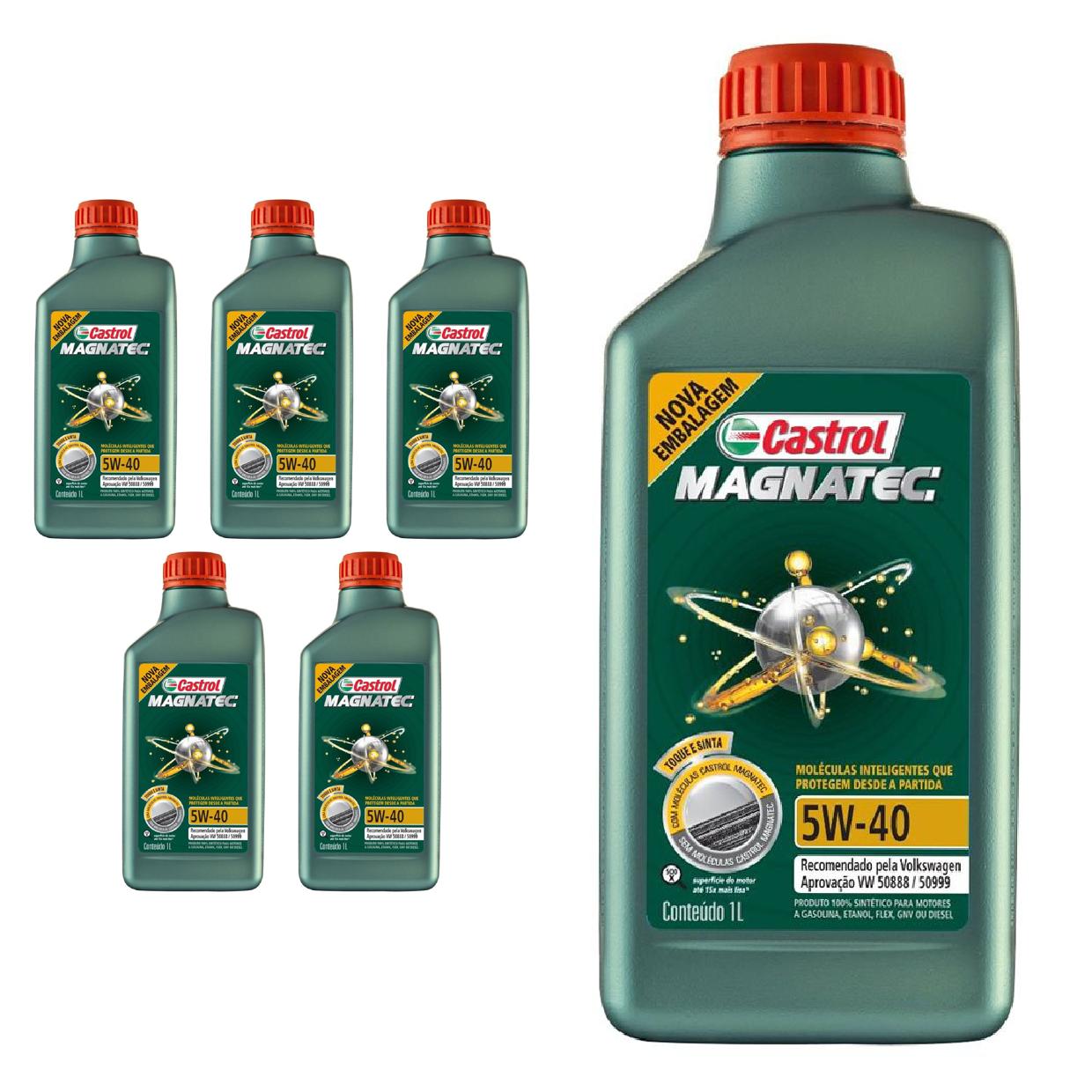 Kit c/ 6L Óleo de Motor Magnatec 508 88 5W40 - 3438139 - Castrol - (1)