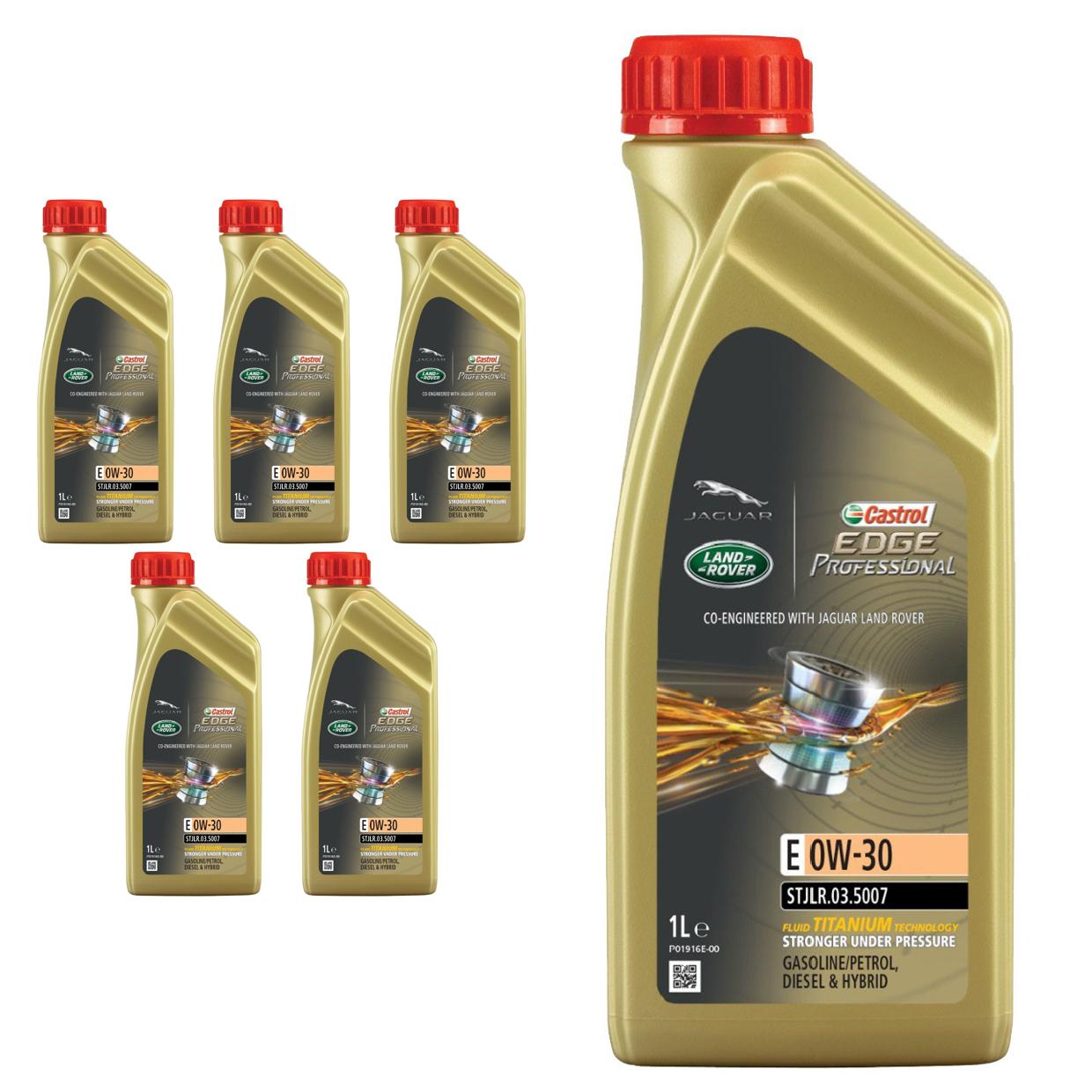 Kit c/ 6L Óleo de Motor Edge Professional E 0W30 - 3435189 - Castrol - (1)