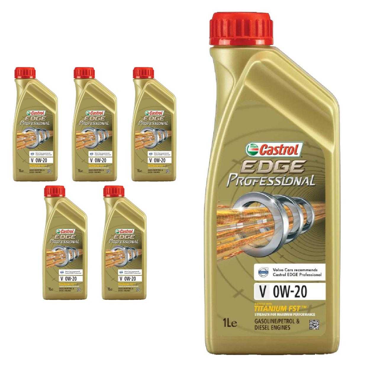 Kit c/ 6L Óleo de Motor Edge Professional V 0W20 - 3435230 - Castrol - (1)
