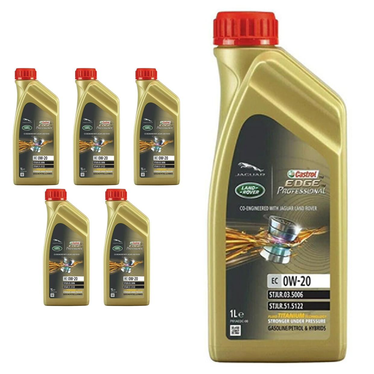 Kit c/ 6L Óleo de Motor Edge Professional EC 0W20 - 3435390 - Castrol - (1)