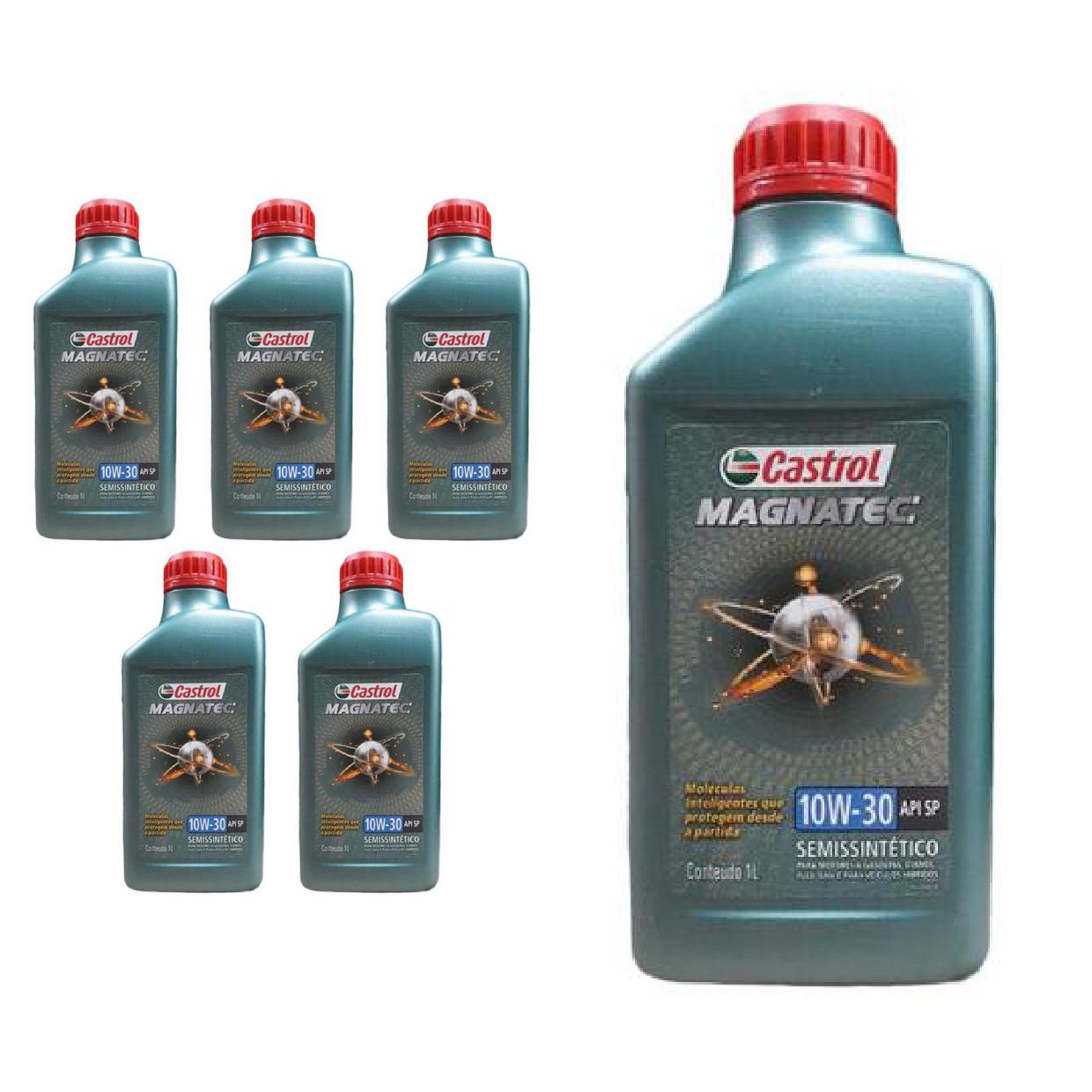 Kit c/ 6L Óleo de Motor Magnatec 10W30 - 3436554 - Castrol - (1)