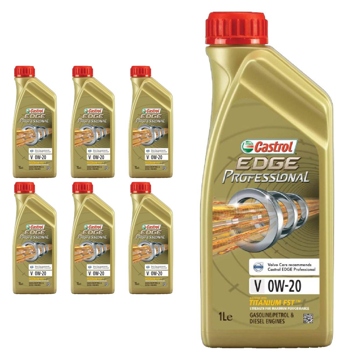 Kit c/ 7L Óleo de Motor Edge Professional V 0W20 - 3435230 - Castrol - (1)