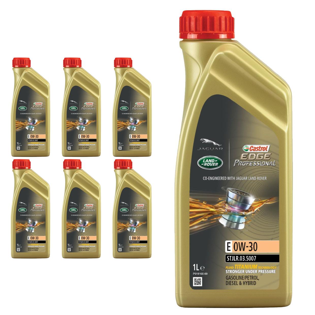 Kit c/ 7L Óleo de Motor Edge Professional E 0W30 - 3435189 - Castrol - (1)