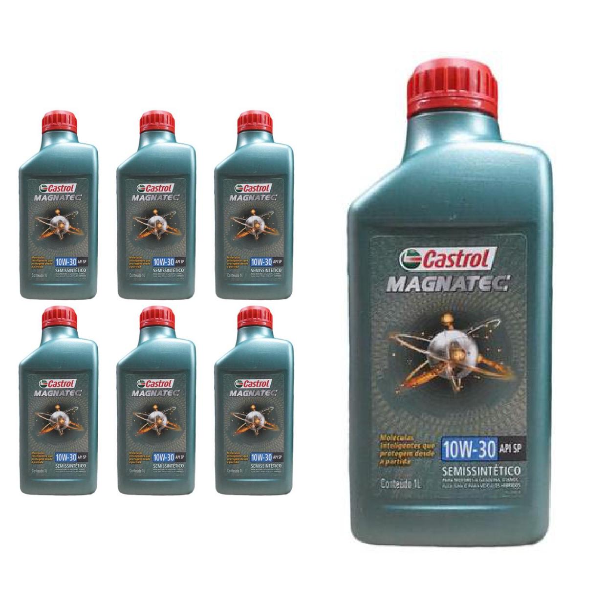Kit c/ 7L Óleo de Motor Magnatec 10W30 - 3436554 - Castrol - (1)