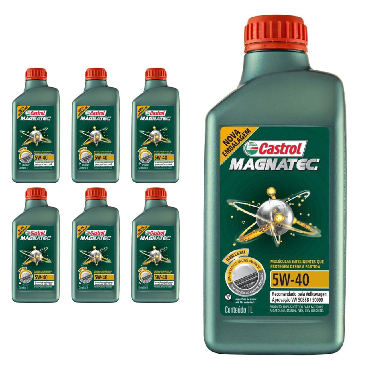 Kit c/ 7L Óleo de Motor Magnatec 508 88 5W40 - 3438139 - Castrol - (1)