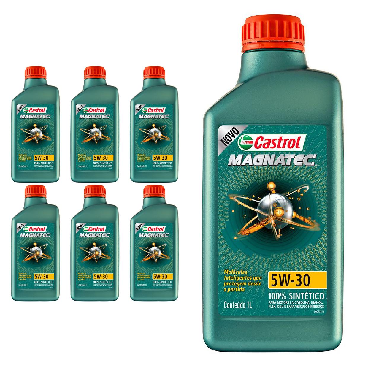 Kit c/ 7L Óleo de Motor Magnatec 5W30 - 3434565 - Castrol - (1)
