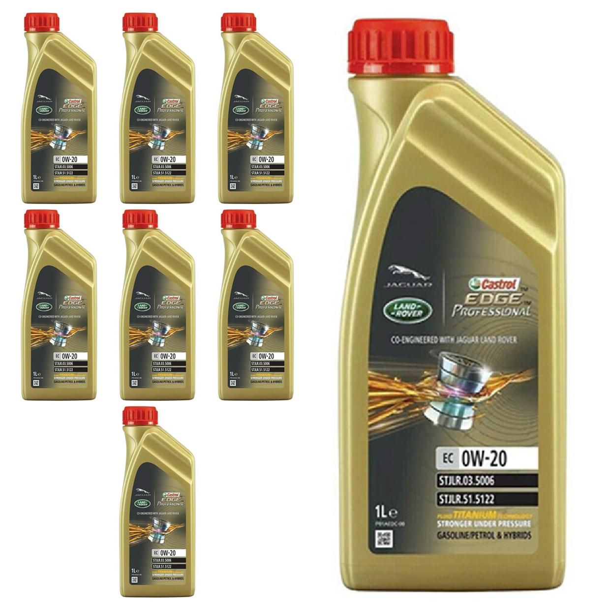 Kit c/ 8L Óleo de Motor Edge Professional EC 0W20 - 3435390 - Castrol - (1)