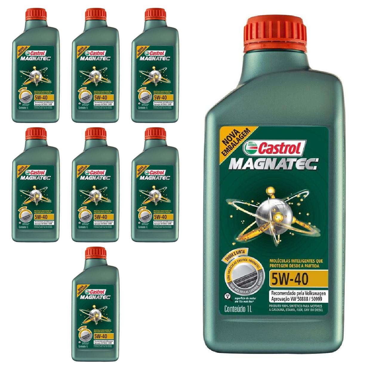 Kit c/ 8L Óleo de Motor Magnatec 508 88 5W40 - 3438139 - Castrol - (1)