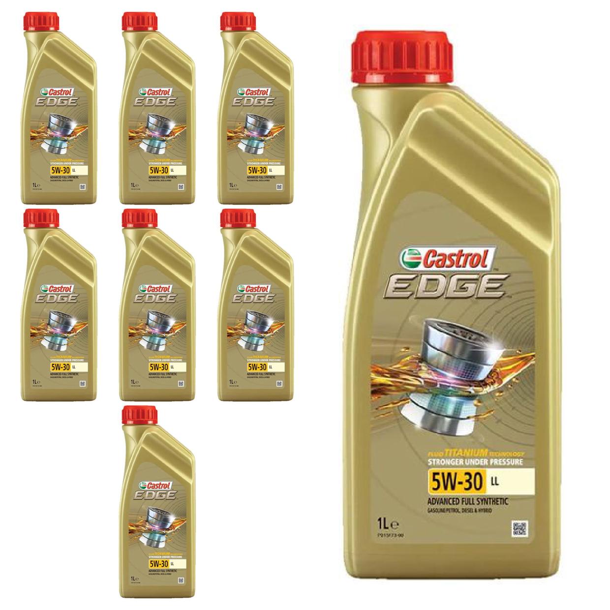 Kit c/ 8L Óleo de Motor Edge 5W30 LL - 3435526 - Castrol - (1)