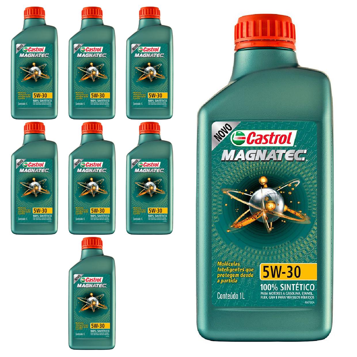 Kit c/ 8L Óleo de Motor Magnatec 5W30 - 3434565 - Castrol - (1)