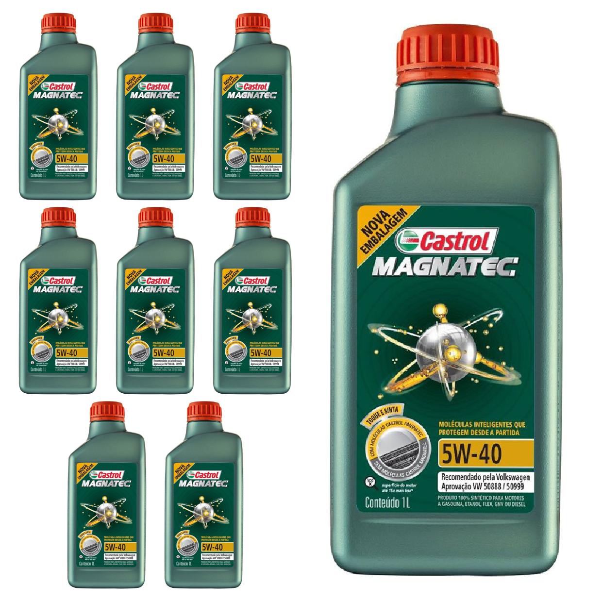 Kit c/ 9L Óleo de Motor Magnatec 508 88 5W40 - 3438139 - Castrol - (1)