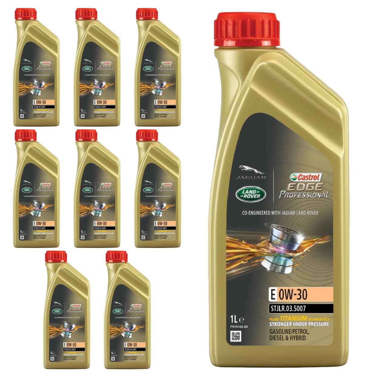 Kit c/ 9L Óleo de Motor Edge Professional E 0W30 - 3435189 - Castrol - (1)