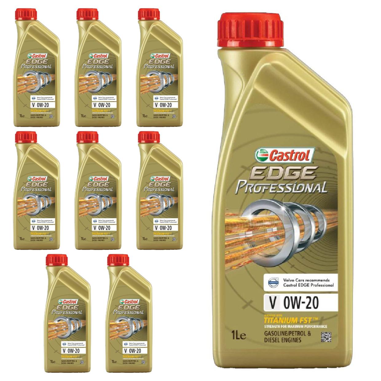 Kit c/ 9L Óleo de Motor Edge Professional V 0W20 - 3435230 - Castrol - (1)