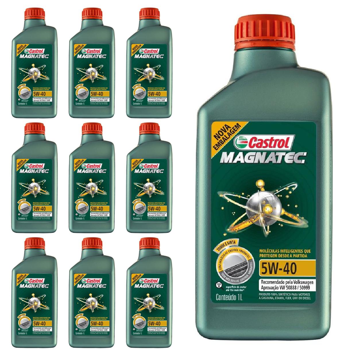 Kit c/ 10L Óleo de Motor Magnatec 508 88 5W40 - 3438139 - Castrol - (1)