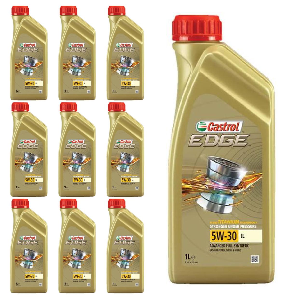 Kit c/ 10L Óleo de Motor Edge 5W30 LL - 3435526 - Castrol - (1)