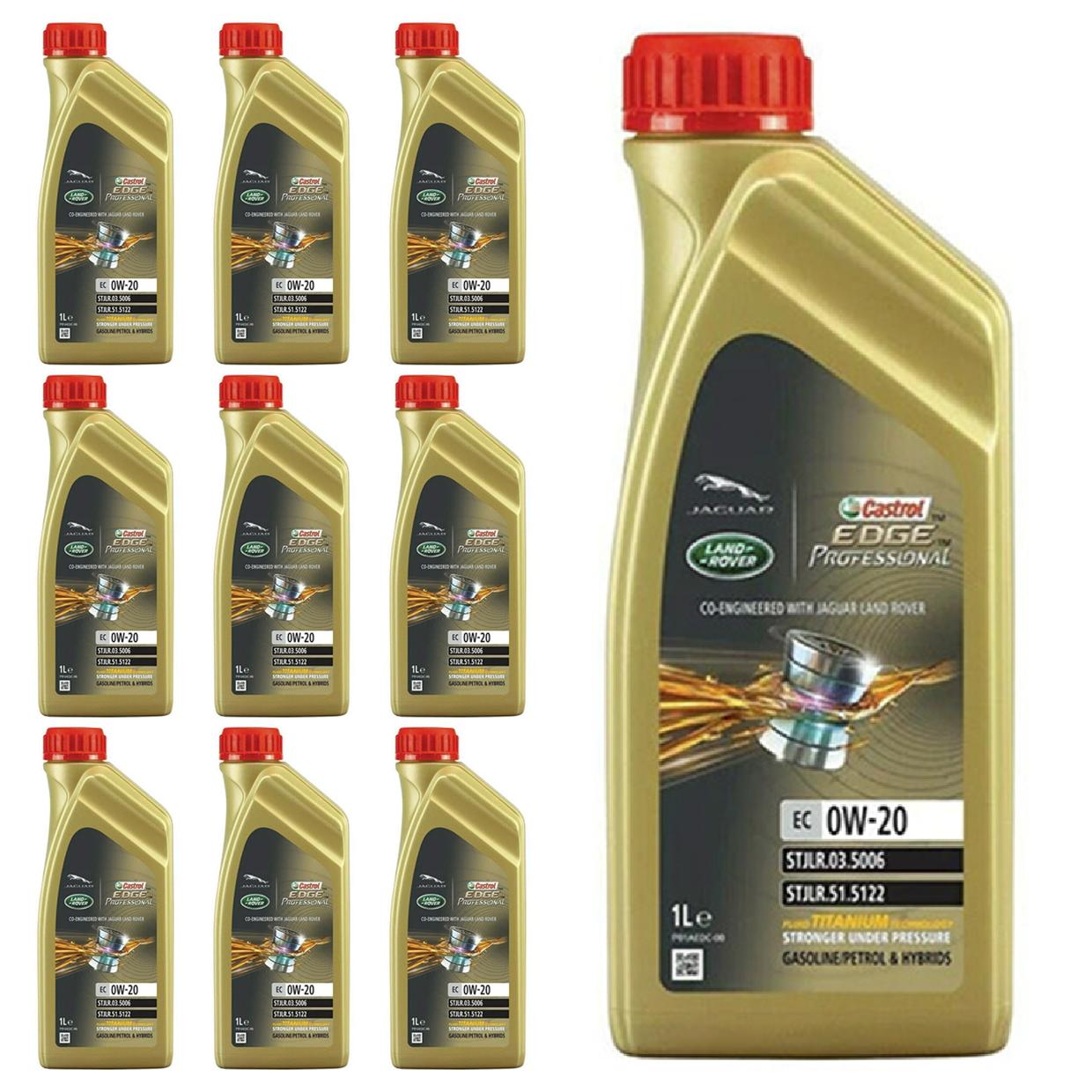 Kit c/ 10L Óleo de Motor Edge Professional EC 0W20 - 3435390 - Castrol - (1)