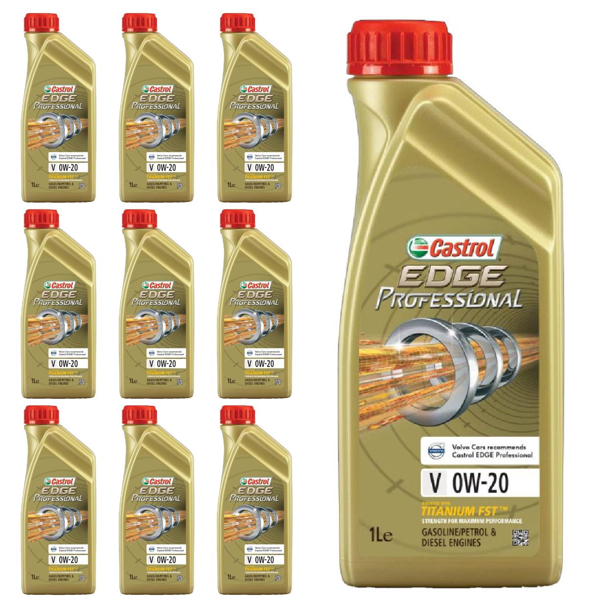 Kit c/ 10L Óleo de Motor Edge Professional V 0W20 - 3435230 - Castrol - (1)
