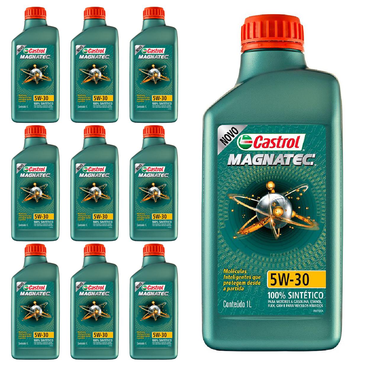 Kit c/ 10L Óleo de Motor Magnatec 5W30 - 3434565 - Castrol - (1)
