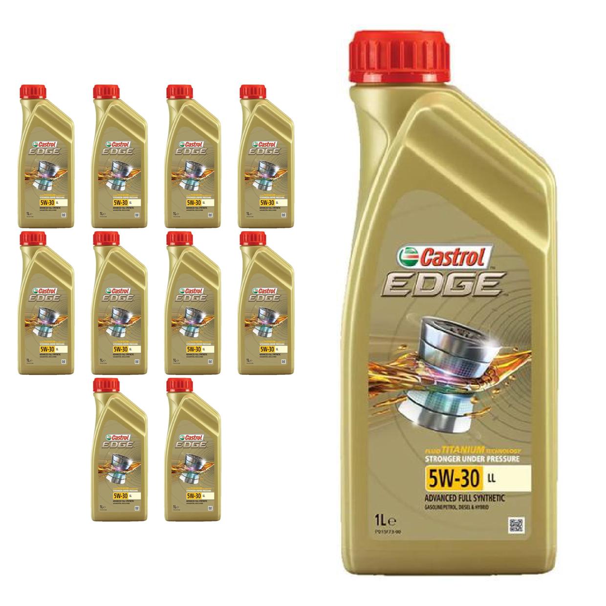Kit c/ 11L Óleo de Motor Edge 5W30 LL - 3435526 - Castrol - (1)