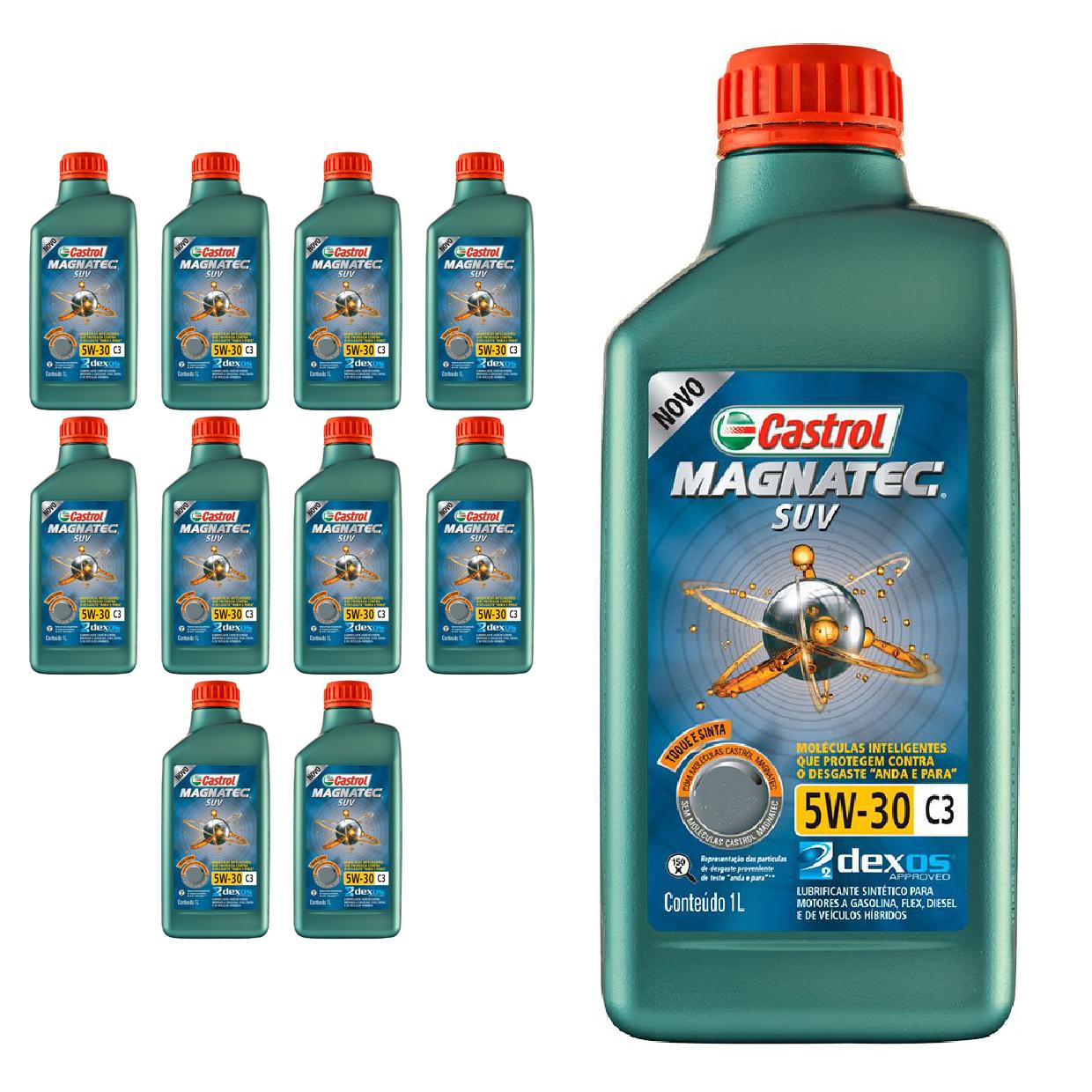 Kit c/ 11L Óleo de Motor Magnatec SUV 5W30 C3 - 3430831 - Castrol - (1)
