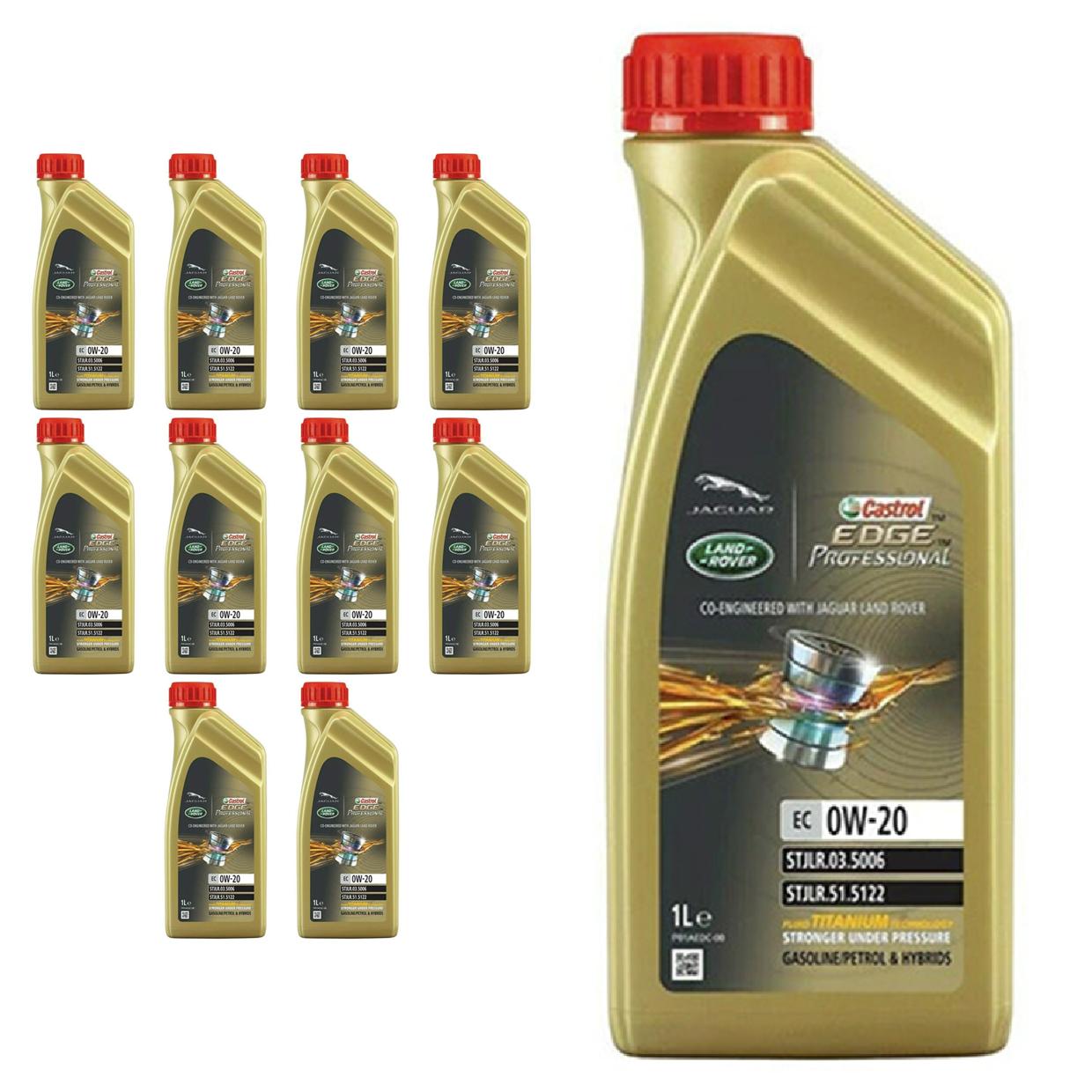 Kit c/ 11L Óleo de Motor Edge Professional EC 0W20 - 3435390 - Castrol - (1)