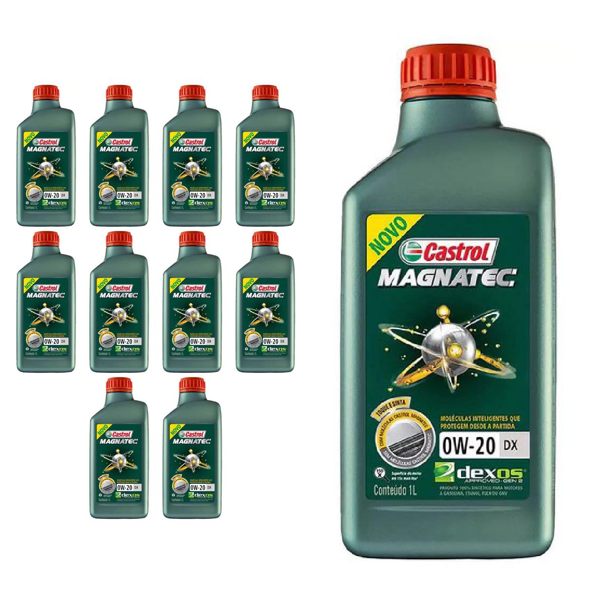 Kit c/ 11L Óleo de Motor Magnatec 0W20 DX Sintético - 3436147 - Castrol - (1)