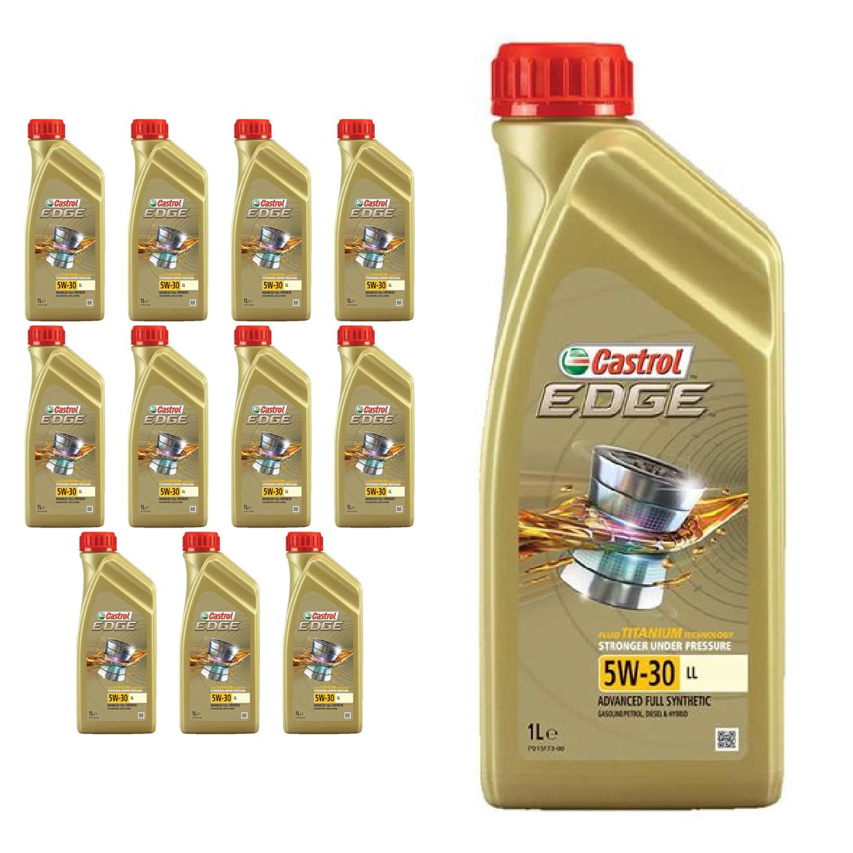 Kit c/ 12L Óleo de Motor Edge 5W30 LL - 3435526 - Castrol - (1)