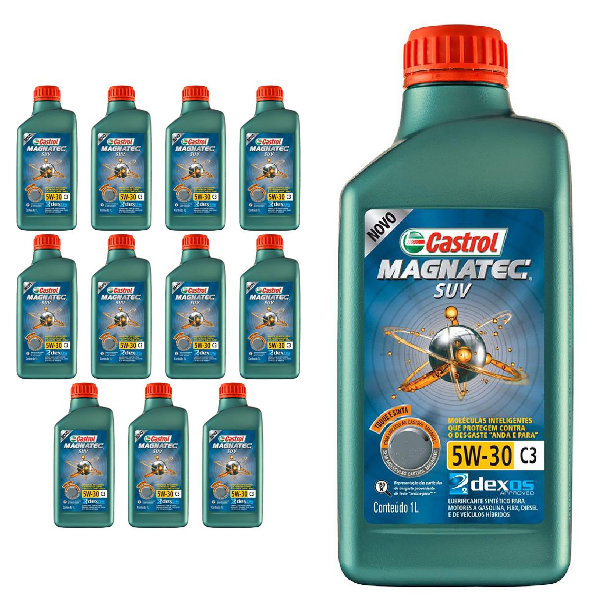 Kit c/ 12L Óleo de Motor Magnatec SUV 5W30 C3 - 3430831 - Castrol - (1)