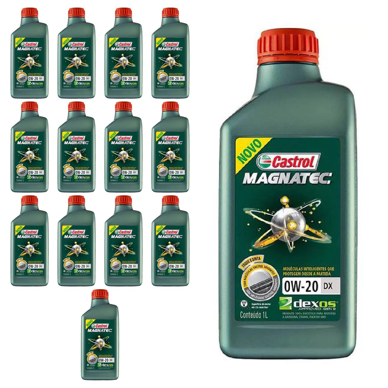 Kit c/ 14L Óleo de Motor Magnatec 0W20 DX Sintético - 3436147 - Castrol - (1)