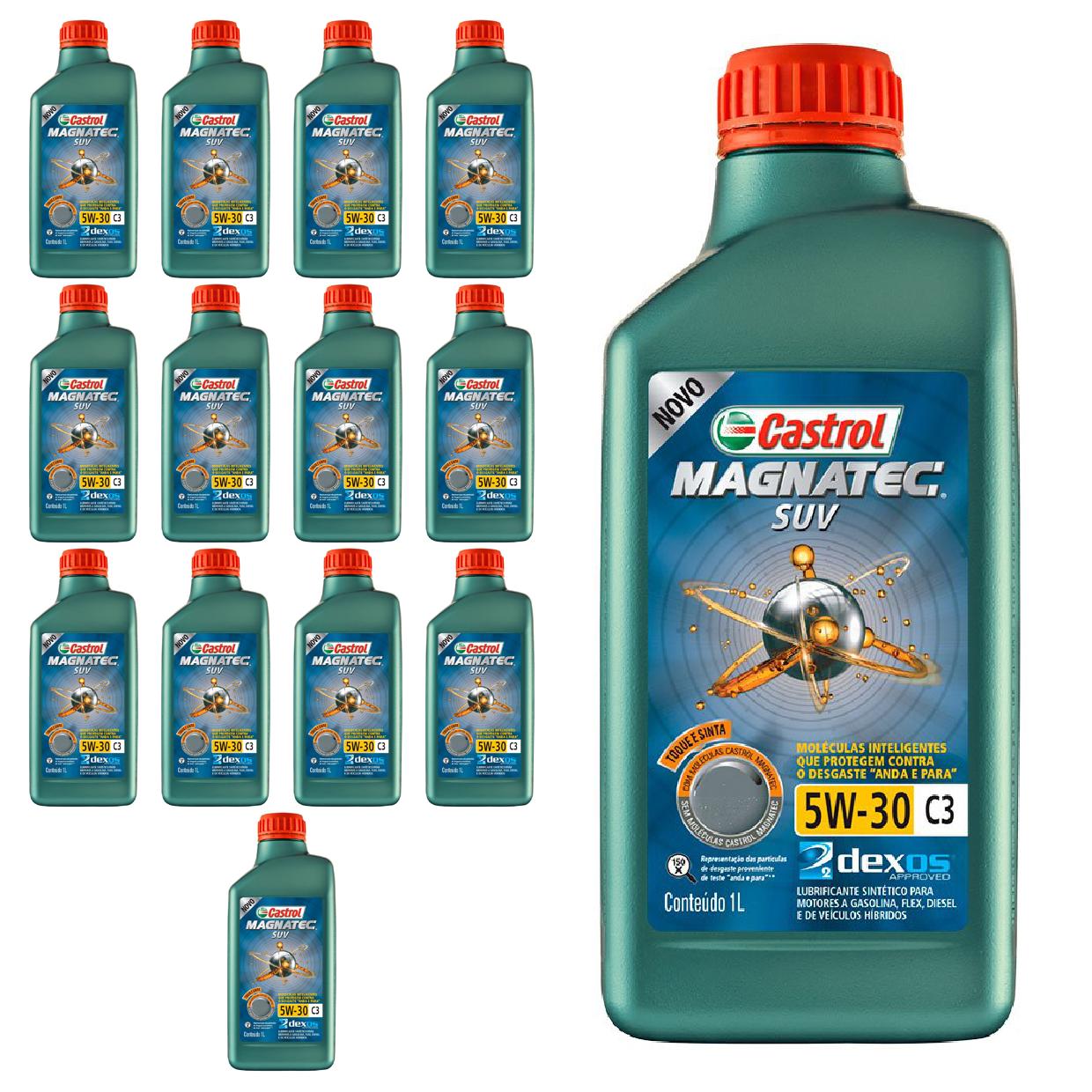 Kit c/ 14L Óleo de Motor Magnatec SUV 5W30 C3 - 3430831 - Castrol - (1)