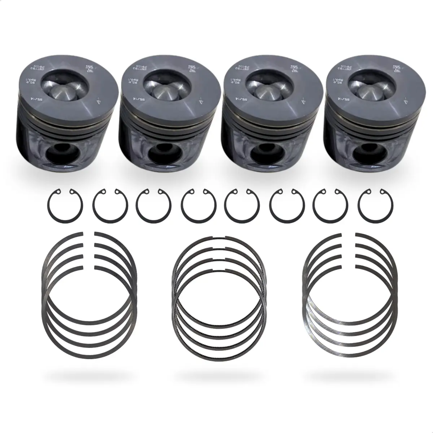 Jogo com 4 Pistões com Anéis 0,50 - Mahle Metal Leve - P&A9125 0,50 - (2)