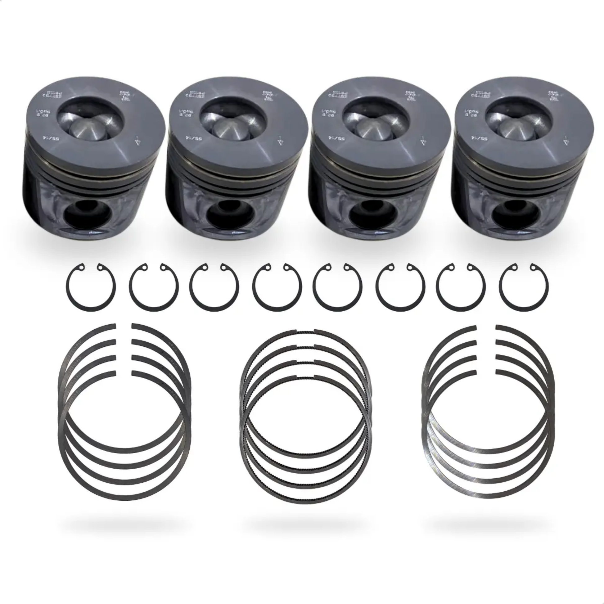 Jogo com 4 Pistões com Anéis 0,50 - Mahle Metal Leve - P&A9125 0,50 - (2)