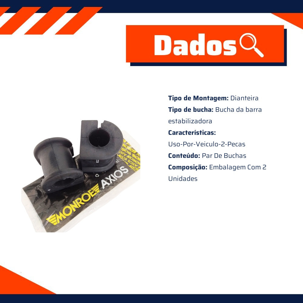 Bucha da Barra Estabilizadora Dianteira para Toyota Corolla e Fielder - Monroe Axios - 541.5533 - (8)