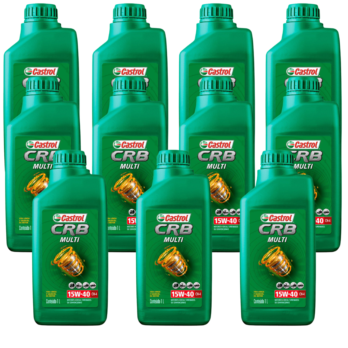 Kit 11 Litros Óleo Motor Crb Multi 15W40 Ch-4 Mineral - Castrol - 3427870 - (1)