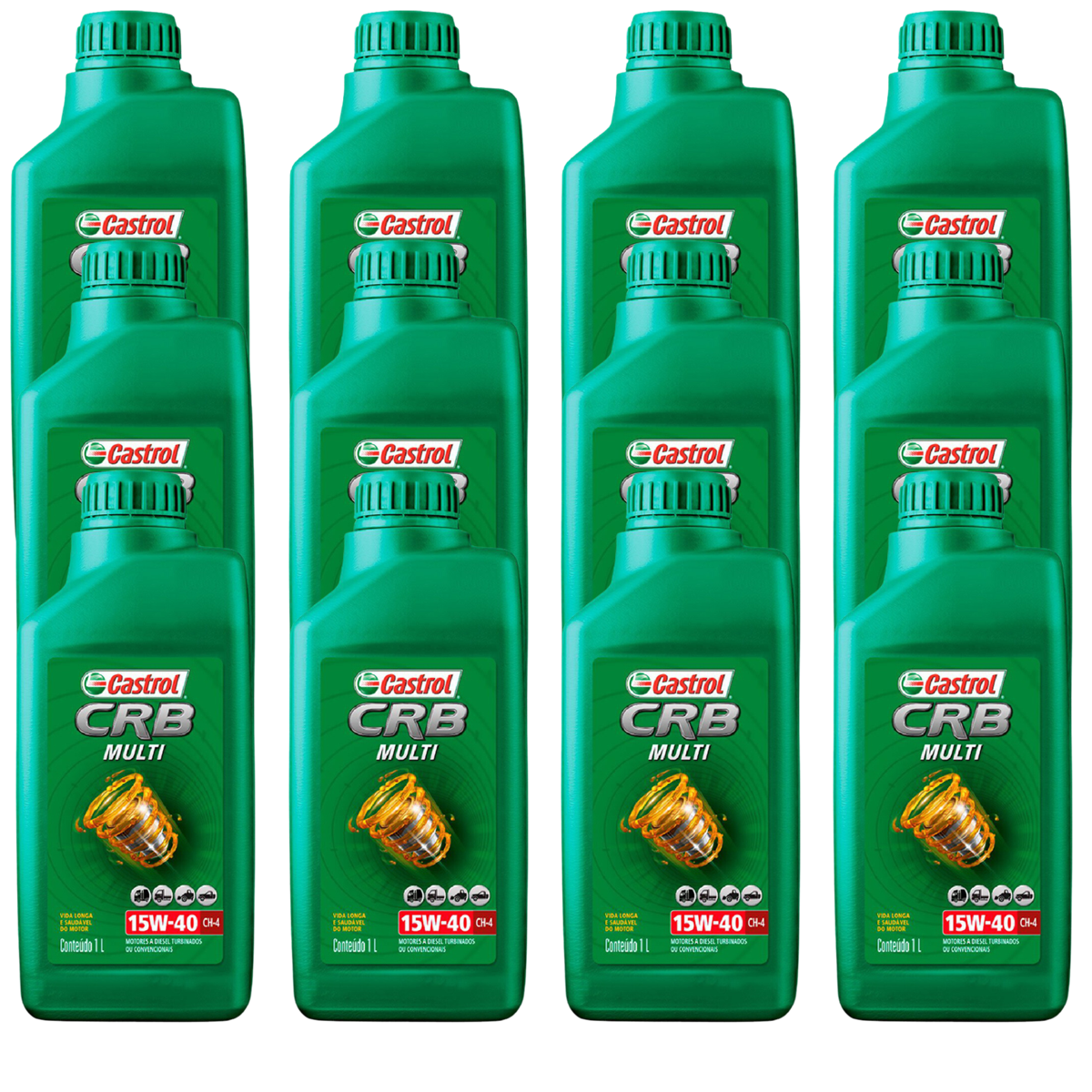 Kit 12 Litros Óleo Motor Crb Multi 15W40 Ch-4 Mineral - Castrol - 3427870 - (1)