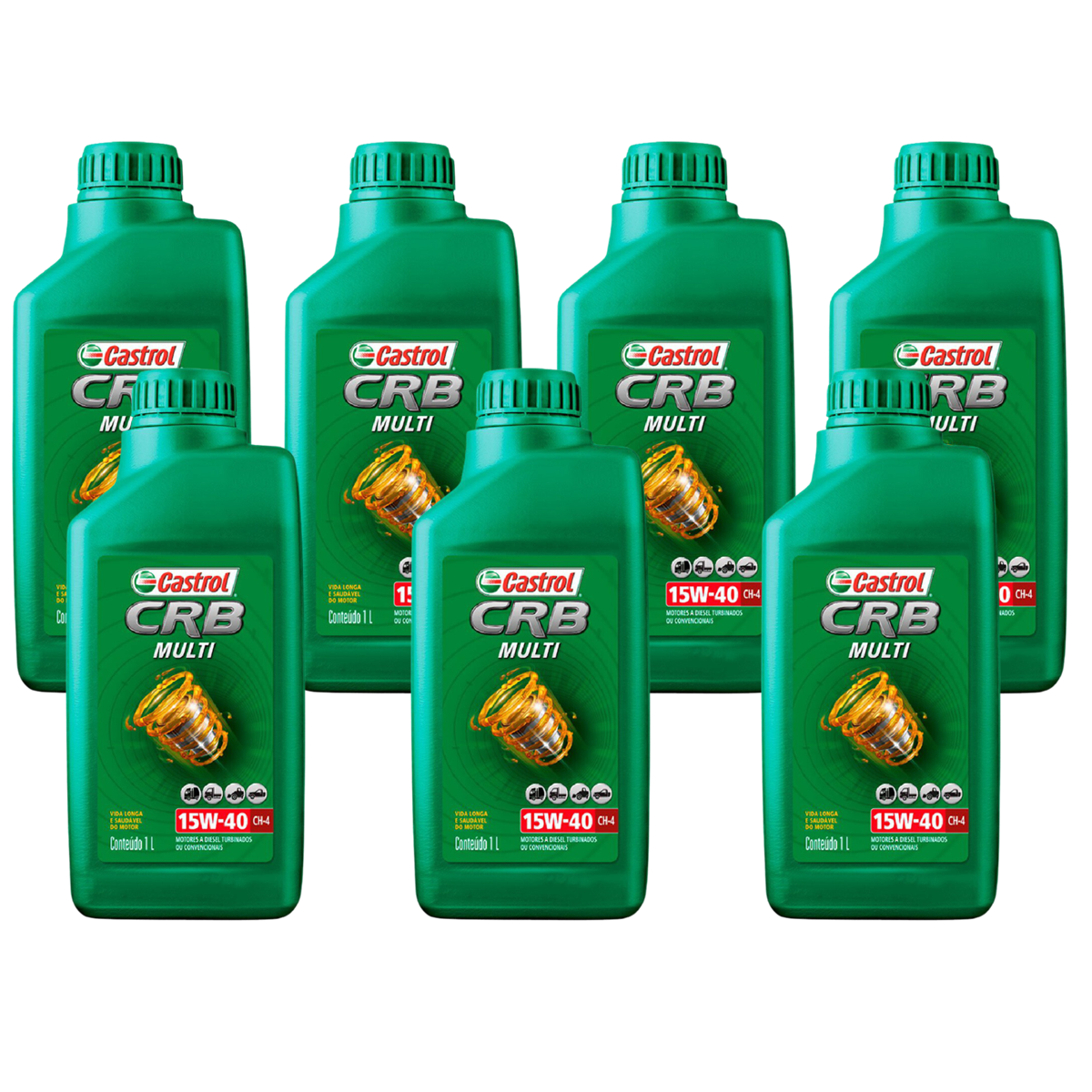 Kit 7 Litros Óleo Motor Crb Multi 15W40 Ch-4 Mineral - Castrol - 3427870 - (1)