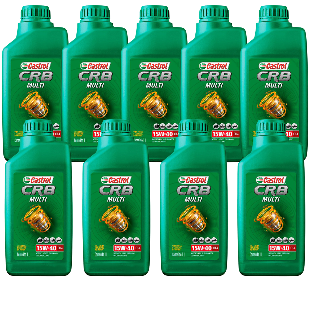 Kit 9 Litros Óleo Motor Crb Multi 15W40 Ch-4 Mineral - Castrol - 3427870 - (1)