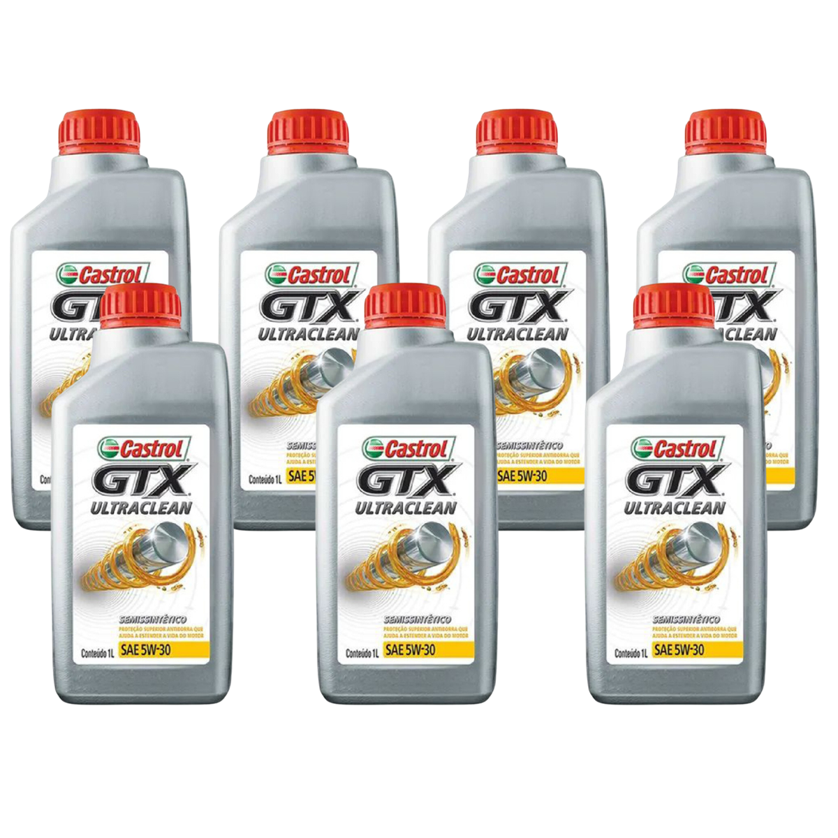 Kit 7 Litros Óleo Motor Gtx 5W30 Api Sn Semissintético - Castrol - 3435995 - (1)