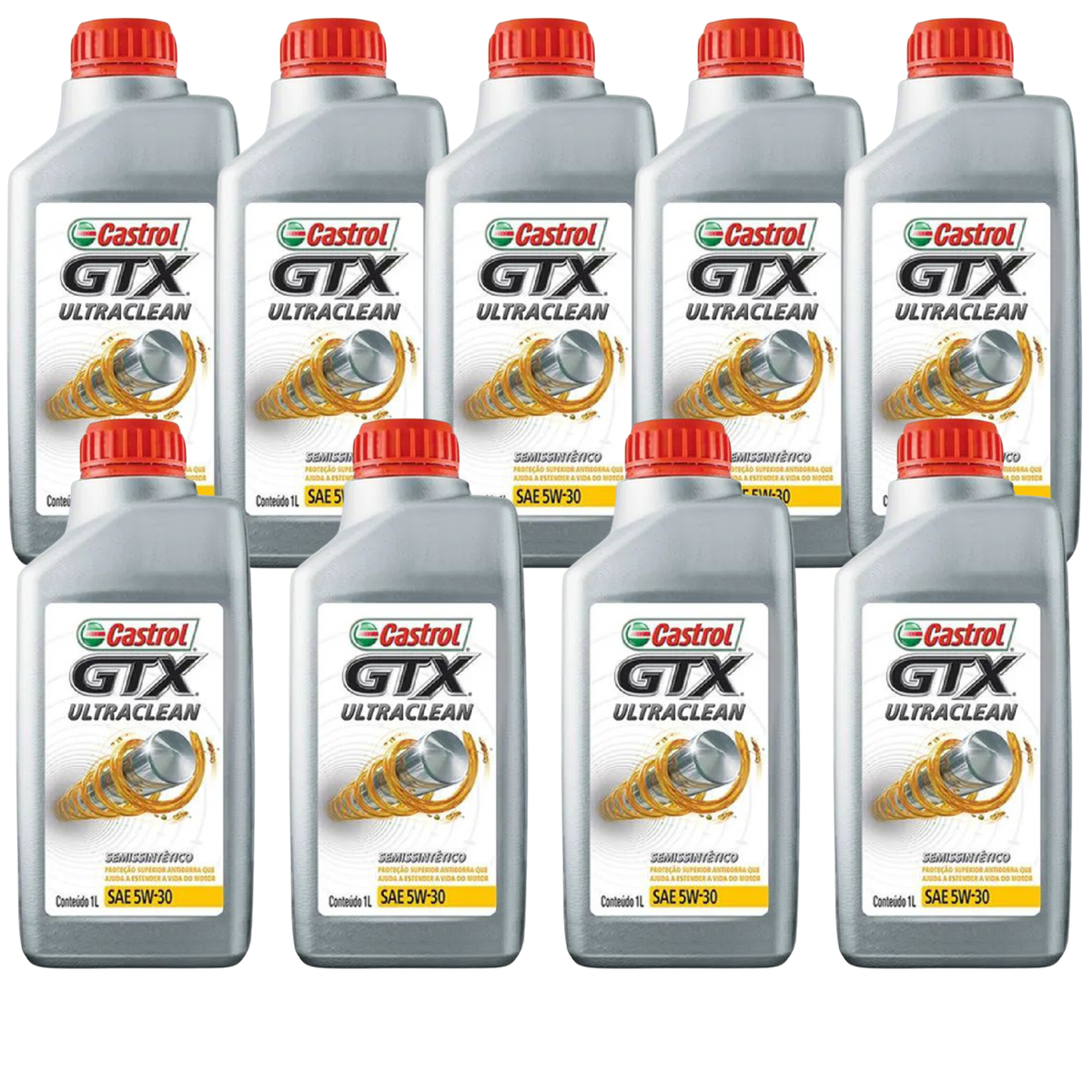 Kit 9 Litros Óleo Motor Gtx 5W30 Api Sn Semissintético - Castrol - 3435995 - (1)