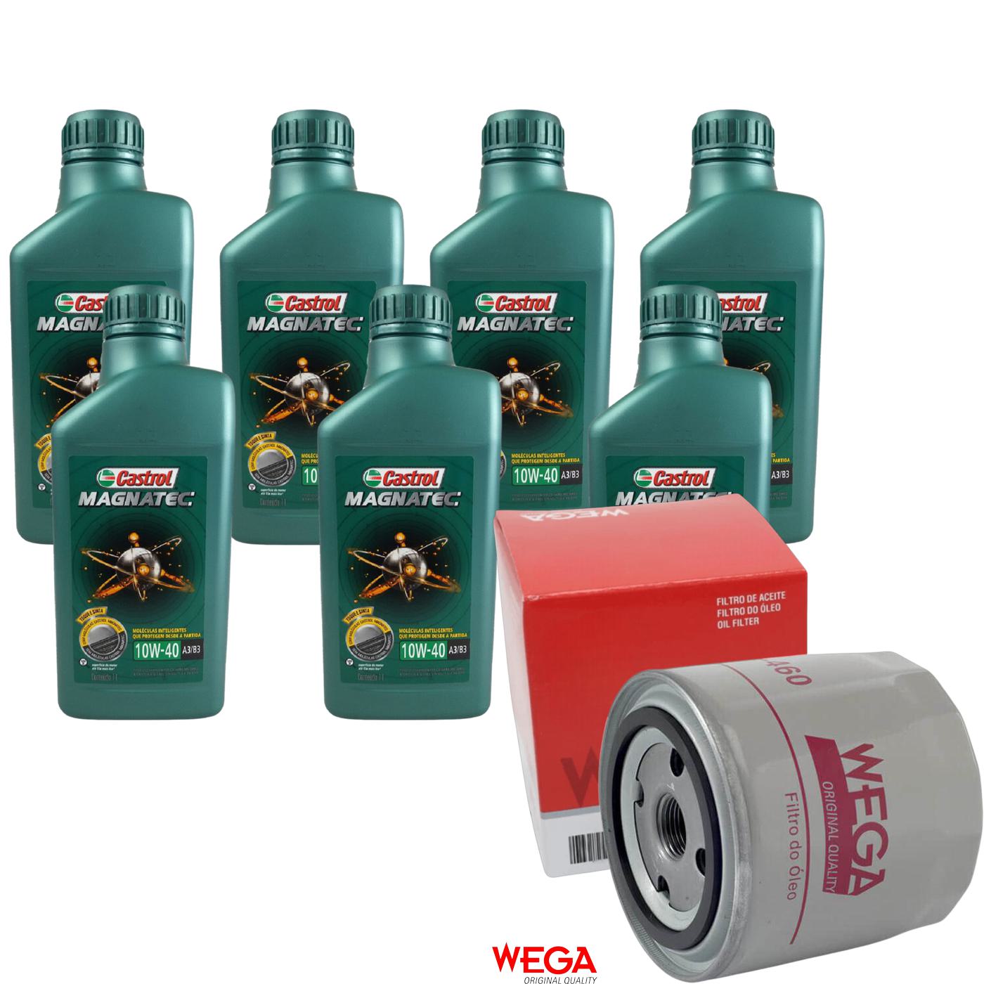 Kit Filtro e 7L Óleo Motor 10W40 Magnatec - Castrol / Wega - 3438392 / WO-460 - (1)