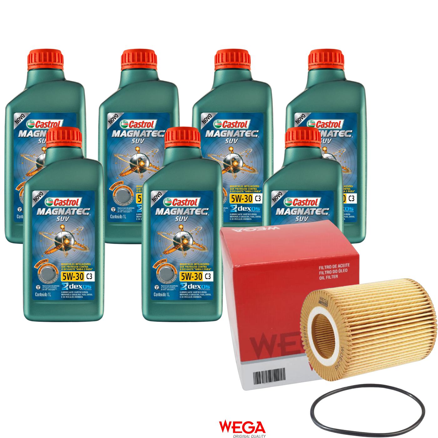 Kit Filtro e 7L Óleo Motor 5W30 Magnatec - Castrol / Wega - 3430831 / WOE-245 - (1)