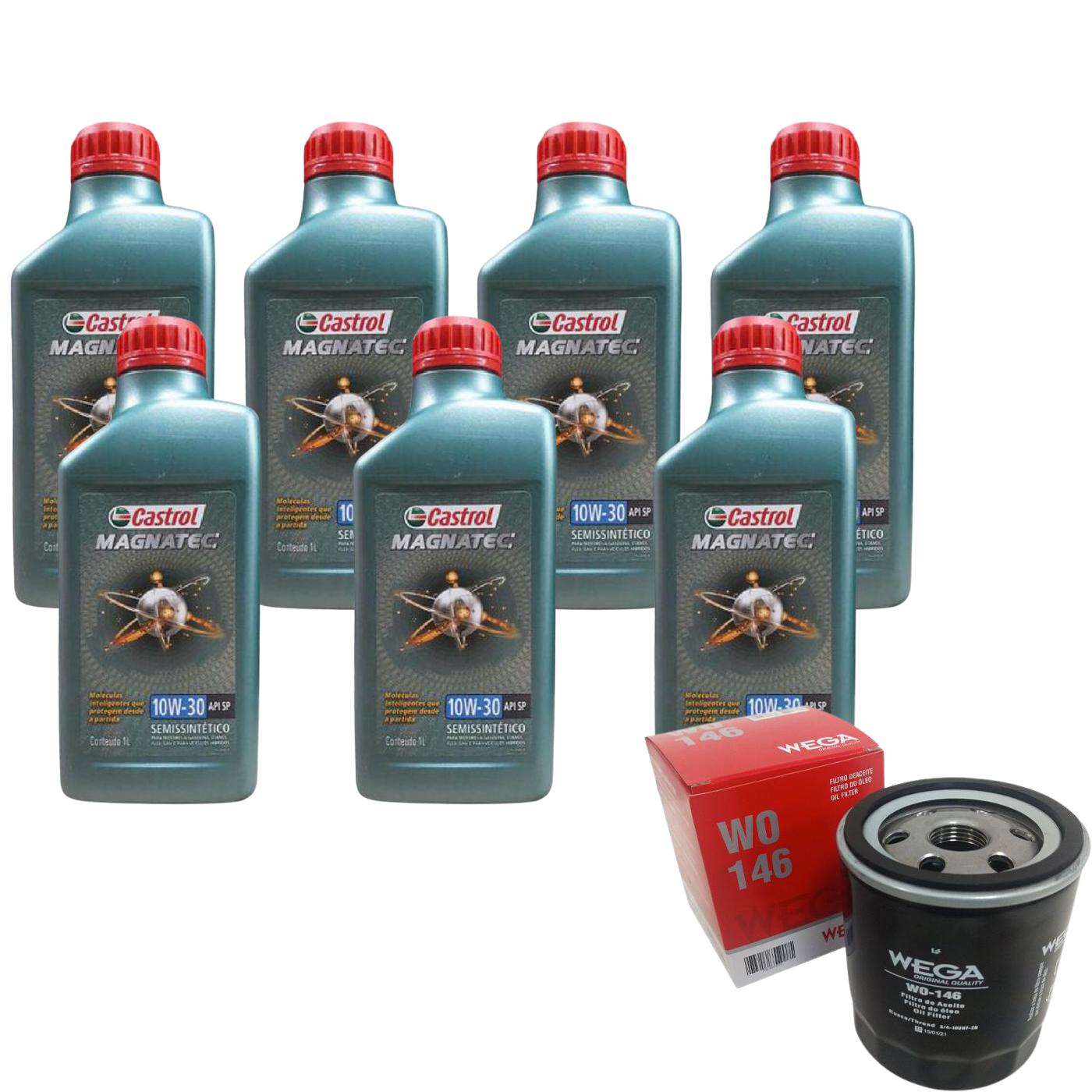 Kit Filtro e 7L Óleo Motor 10W30 Magnatec - Castrol / Wega - 3436554 / WO-146 - (1)