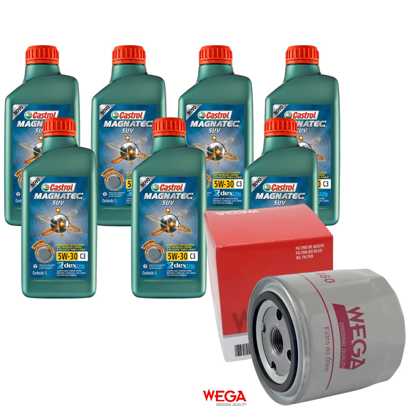 Kit Filtro e 7L Óleo Motor 5W30 Magnatec - Castrol / Wega - 3430831 / WO-460 - (1)