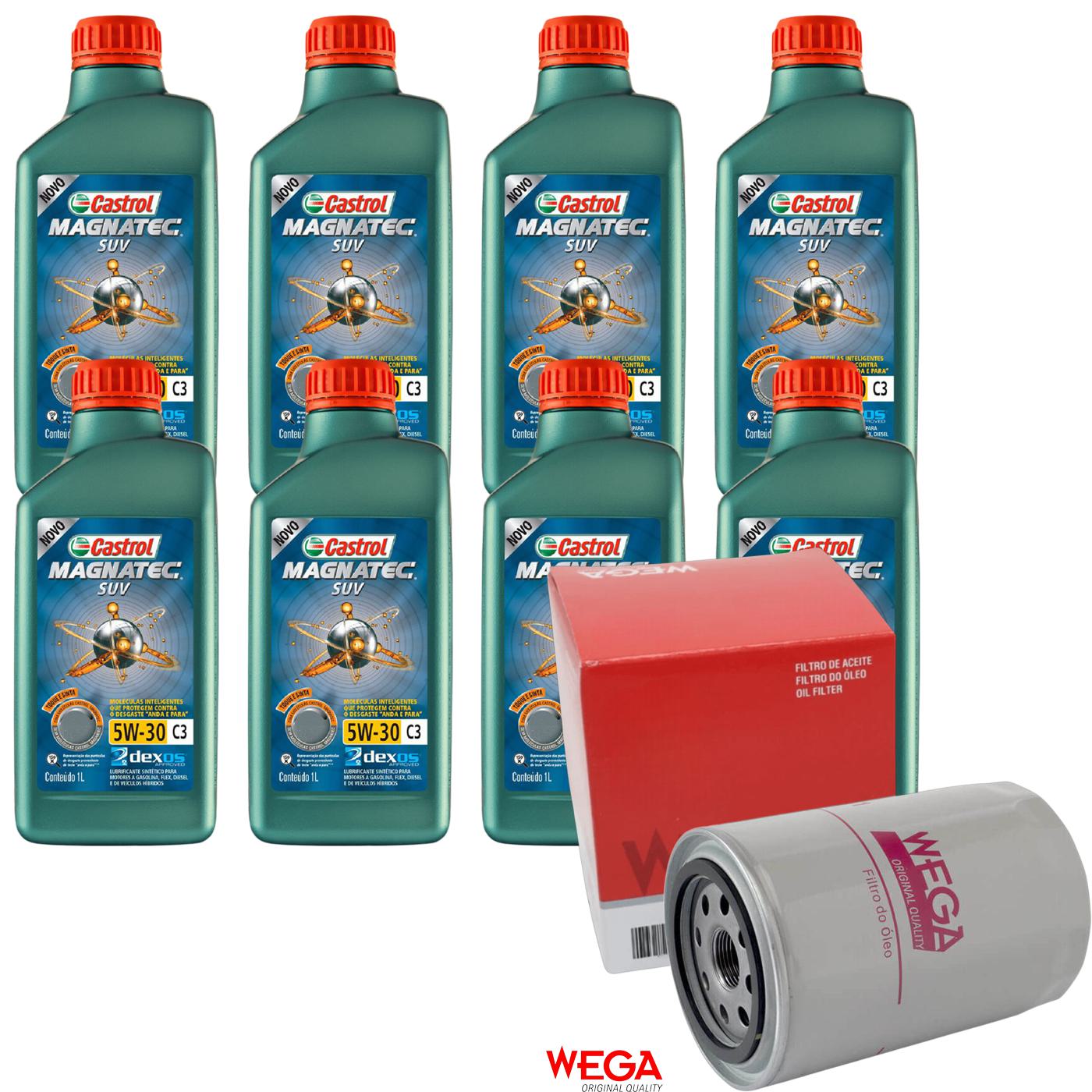 Kit Filtro e 8L Óleo Motor 5W30 Magnatec - Castrol / Wega - 3430831 / WO-331 - (1)