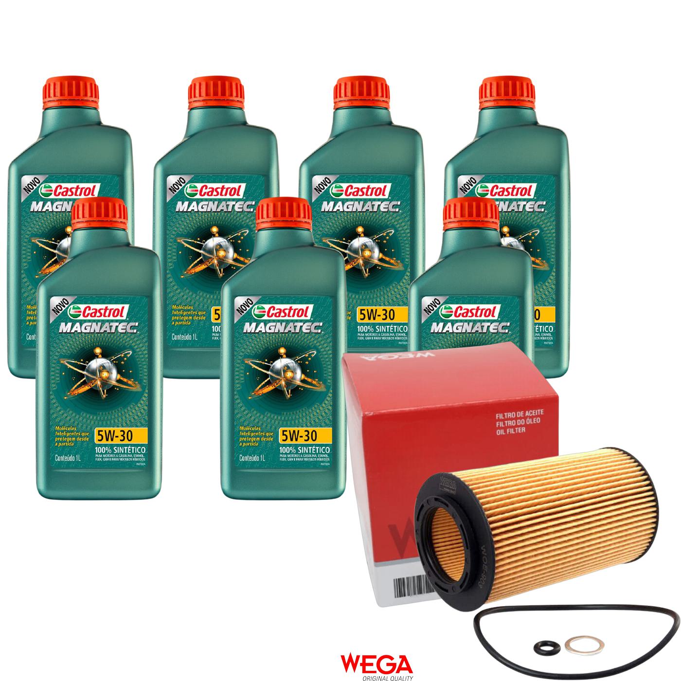 Kit Filtro e 7L Óleo Motor 5W30 Magnatec - Castrol / Wega - 3434565 / WOE-903 - (1)