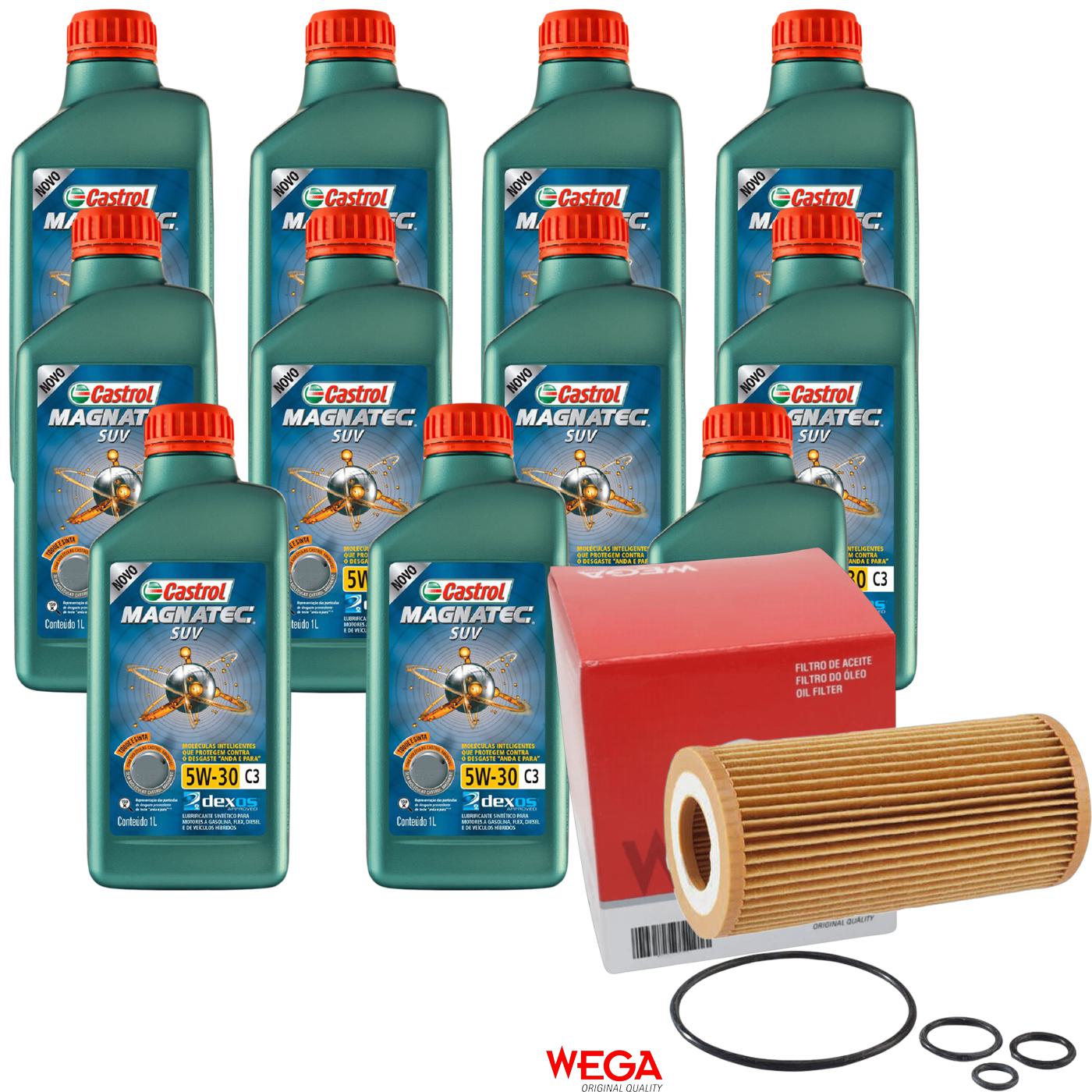 Kit Filtro e 11L Óleo Motor 5W30 Magnatec - Castrol / Wega - 3430831 / WOE-306 - (1)