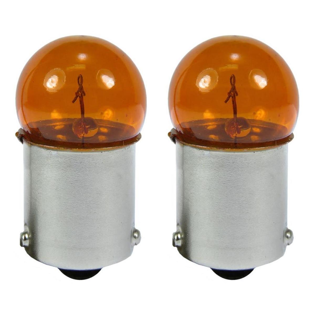 Par Lâmpada Halógena Miniatura 12V 10W Ba15S Âmbar - Gauss - GL0067D - (1)