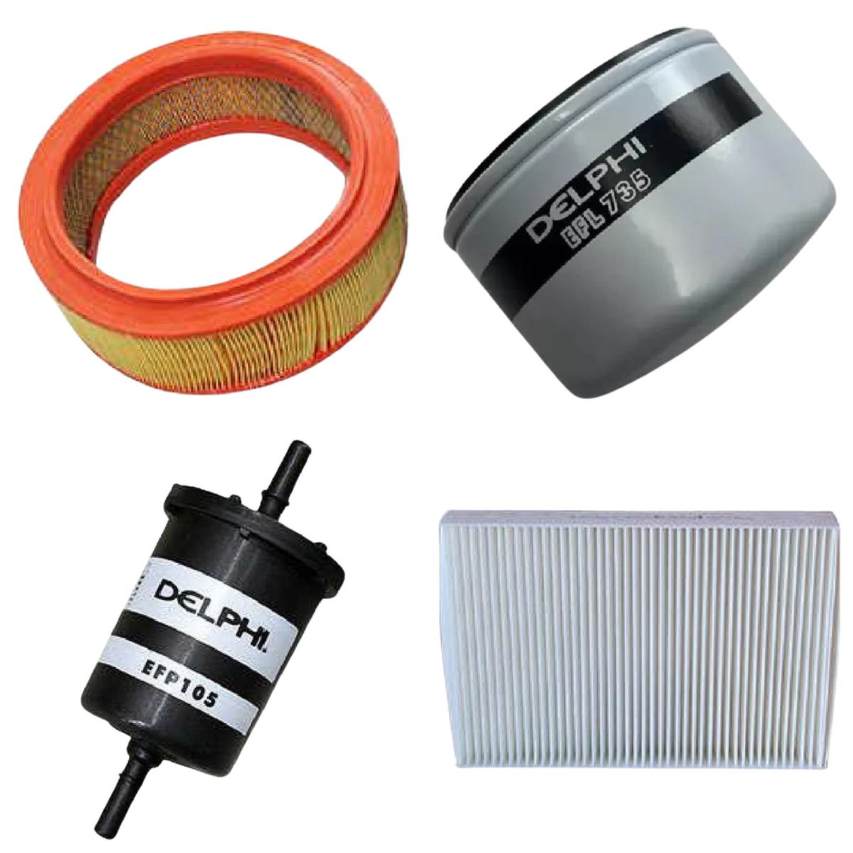 Kit Filtros Óleo Ar Comb A/C - Delphi - EFA976/EFL735/EFP105/TSP0325034 - (1)