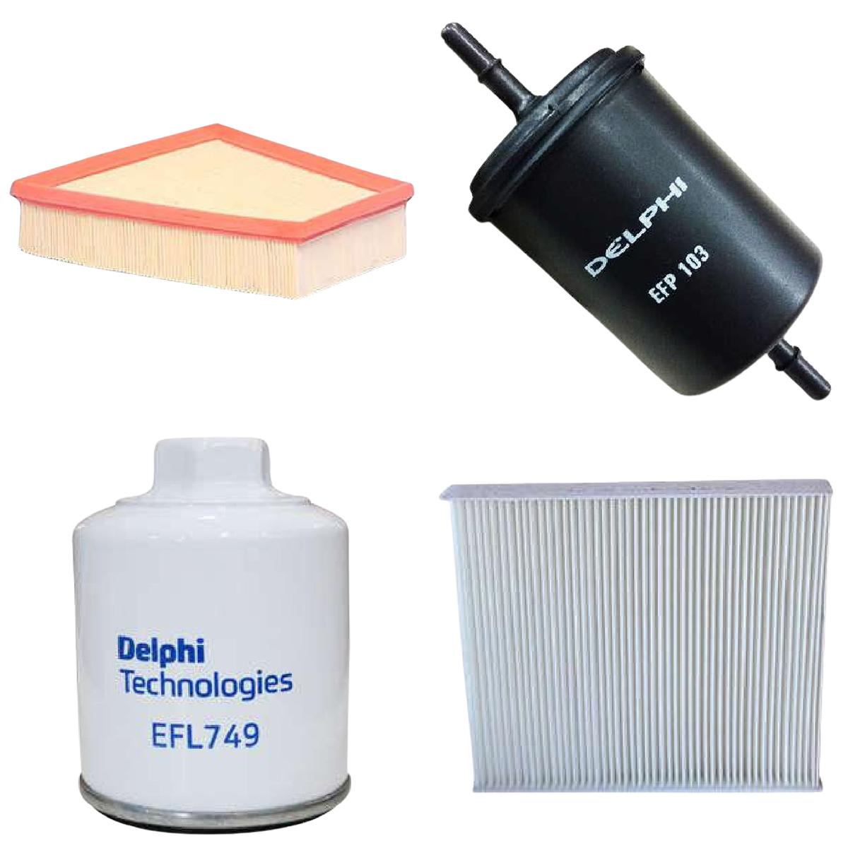 Kit Filtros Óleo Ar Comb A/C - Delphi - CKF10022/EDA127/EFL749/EFP103 - (1)
