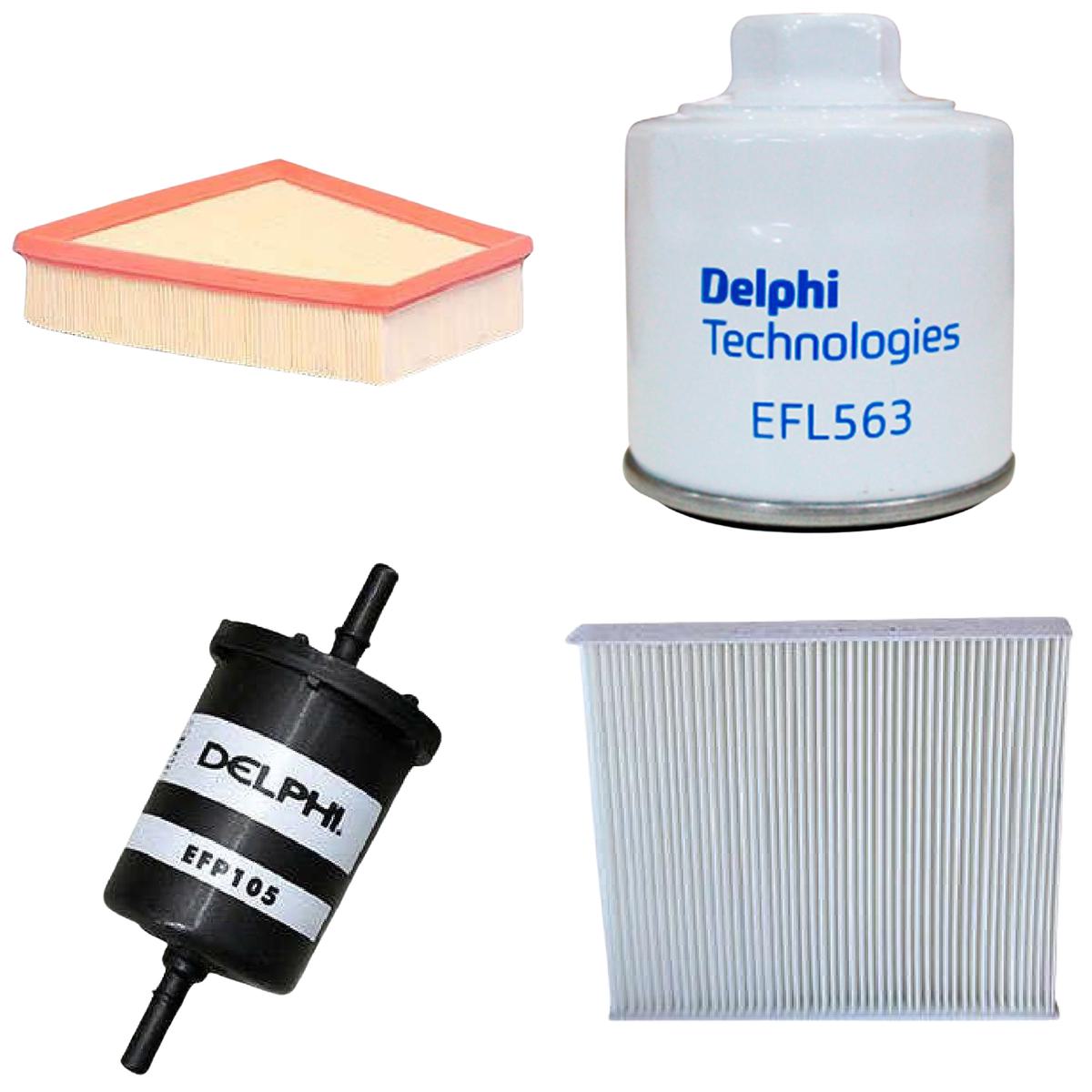 Kit Filtros Óleo Ar Comb A/C - Delphi - CKF10022/EDA127/EFL563/EFP105 - (1)